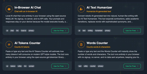 AI Utilities Suite - Web App, AI Utility project