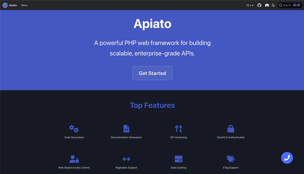 Apiato - Screenshot 1 - API Framework, Docs project