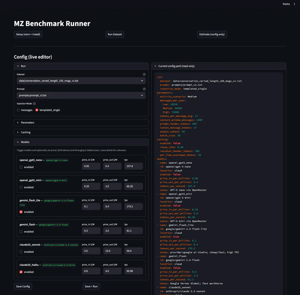LLM Bench Marker - Screenshot 1 - AI Utility project