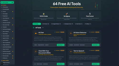 Free AI Toolbox - AI, Web App, AI Utility project