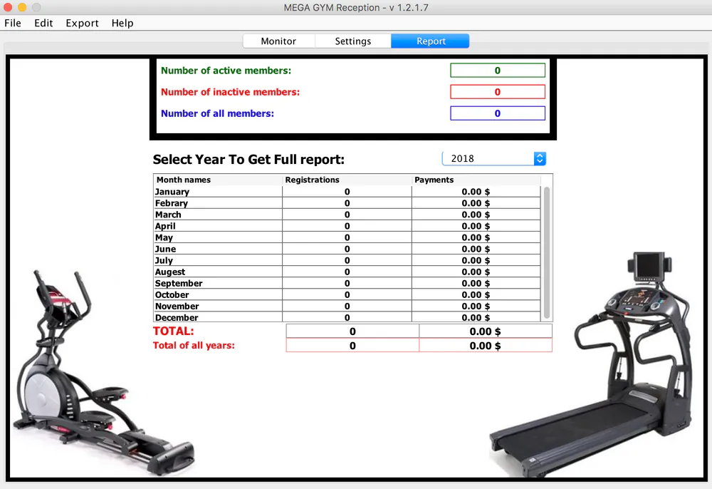 Gym Manager - Screenshot 1 - Desktop App project