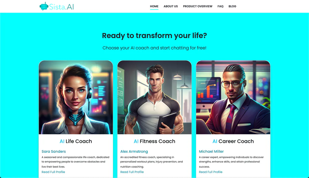 AI Coaching Chatbots - Screenshot 1 - AI Chatbots project