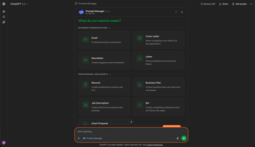 AI Prompt Manager - AI Native App, Utility project