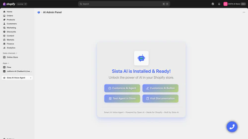 AI Sales Agent for Shopify - Shopify App project screenshot