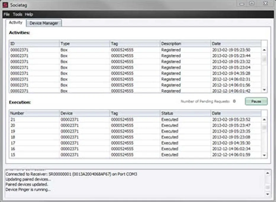 Sociatag Manager - Screenshot 1 - Desktop App, Computer System project