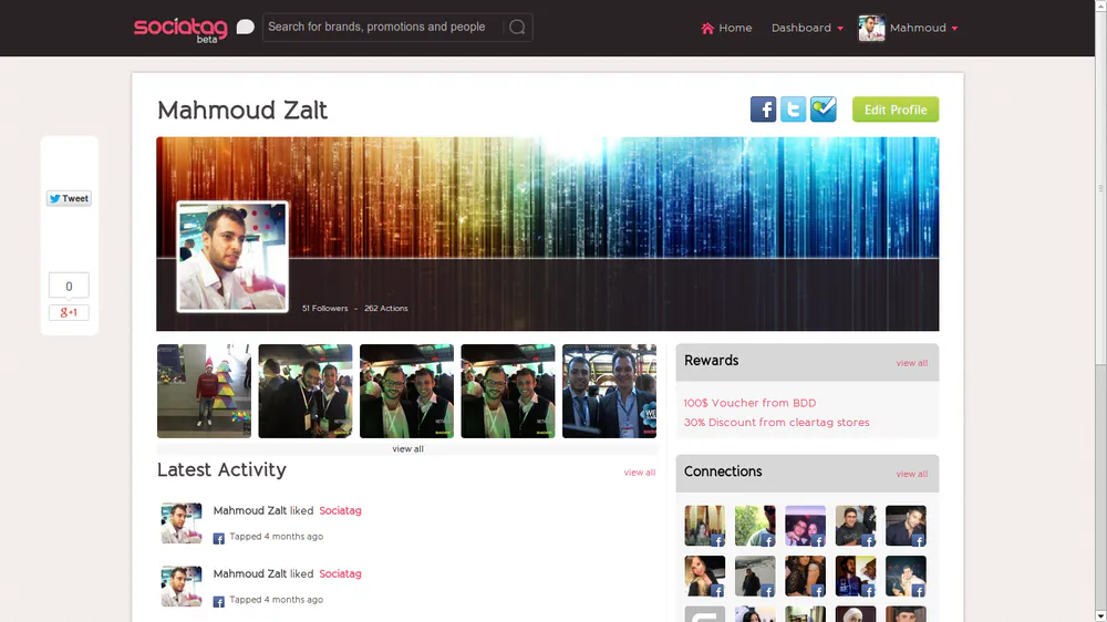 Sociatag Web Portal - Screenshot 1 - Website, Web App project
