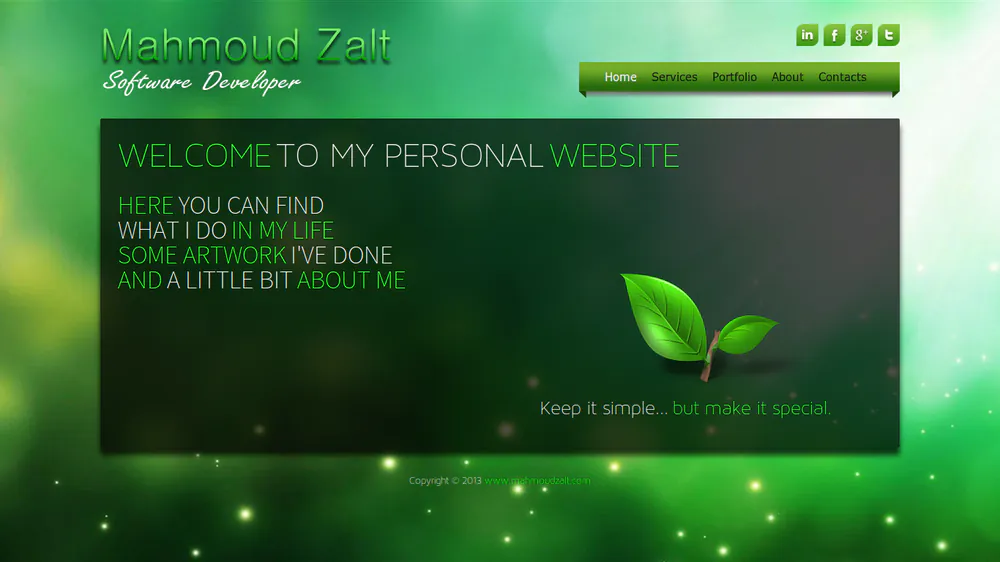 Zalt Portfolio v3 - Screenshot 1 - Website project