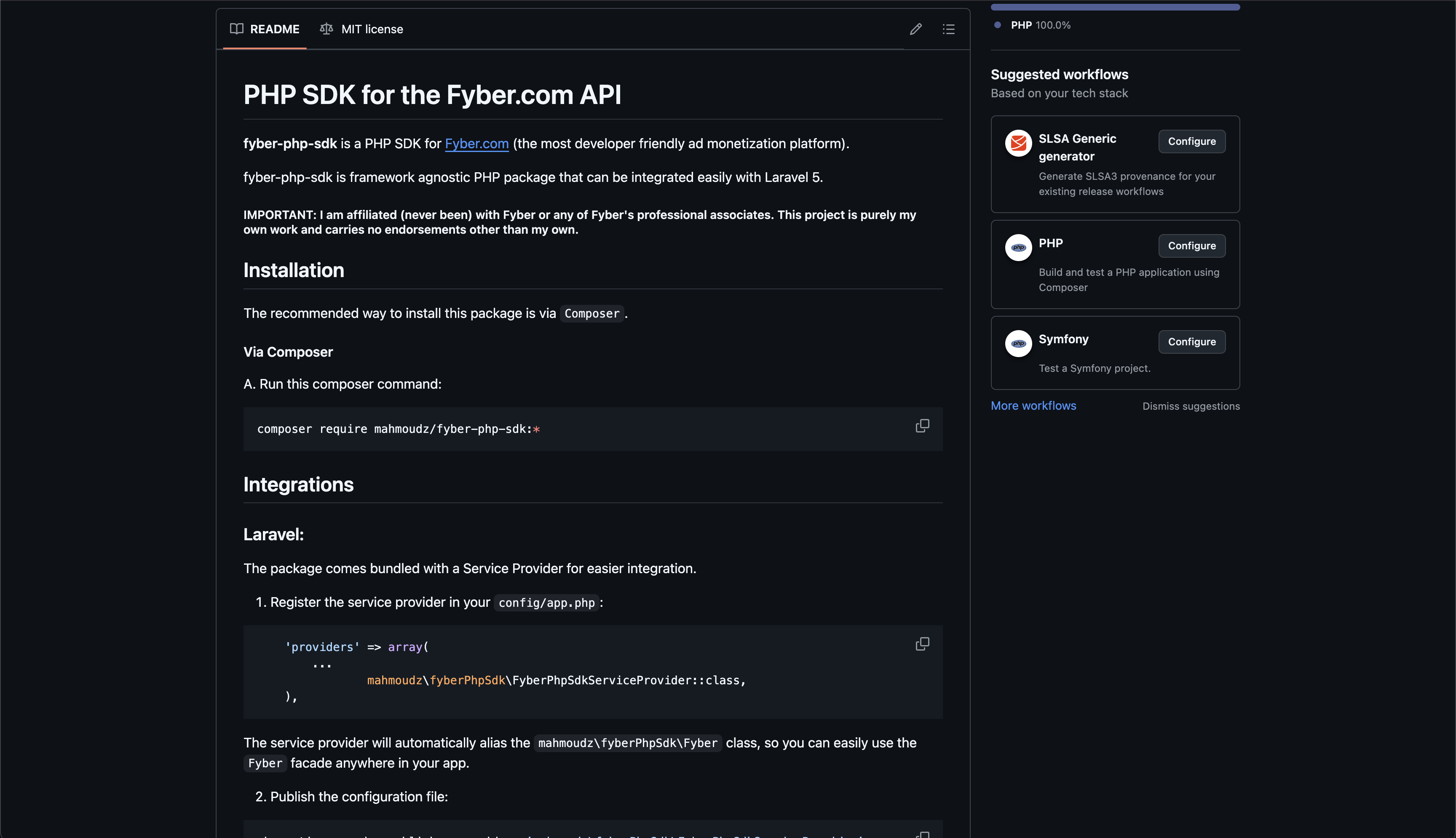 Fyber PHP SDK