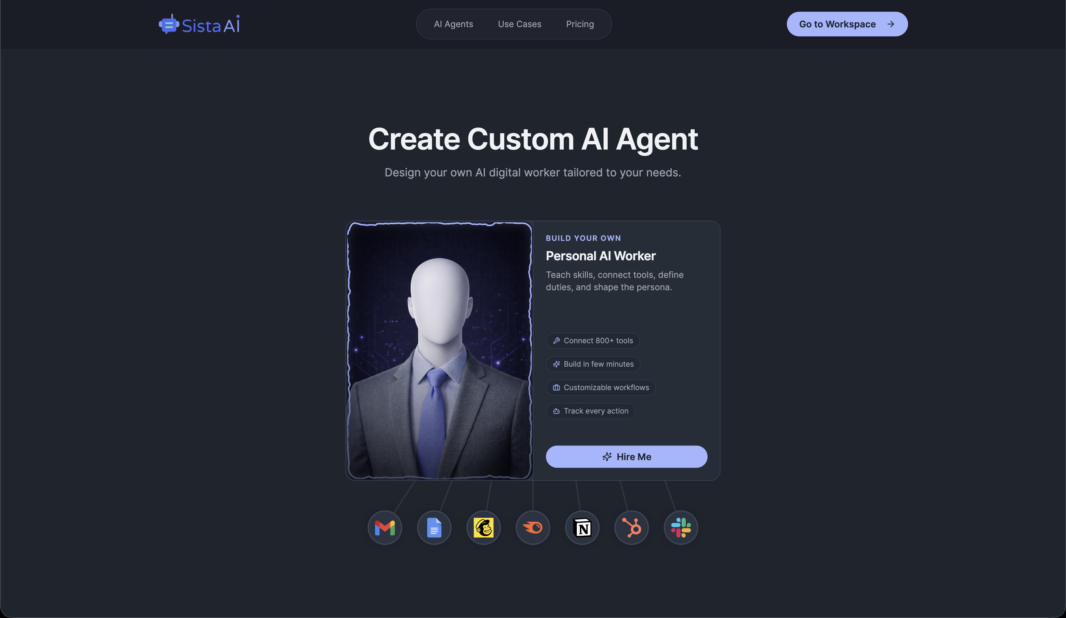 AI Workforce platform dashboard
