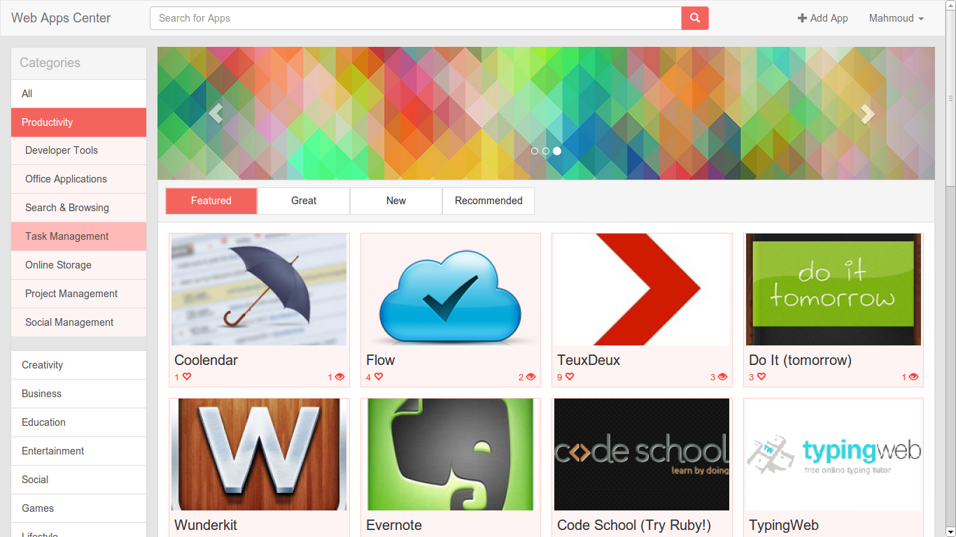 Web Apps Center